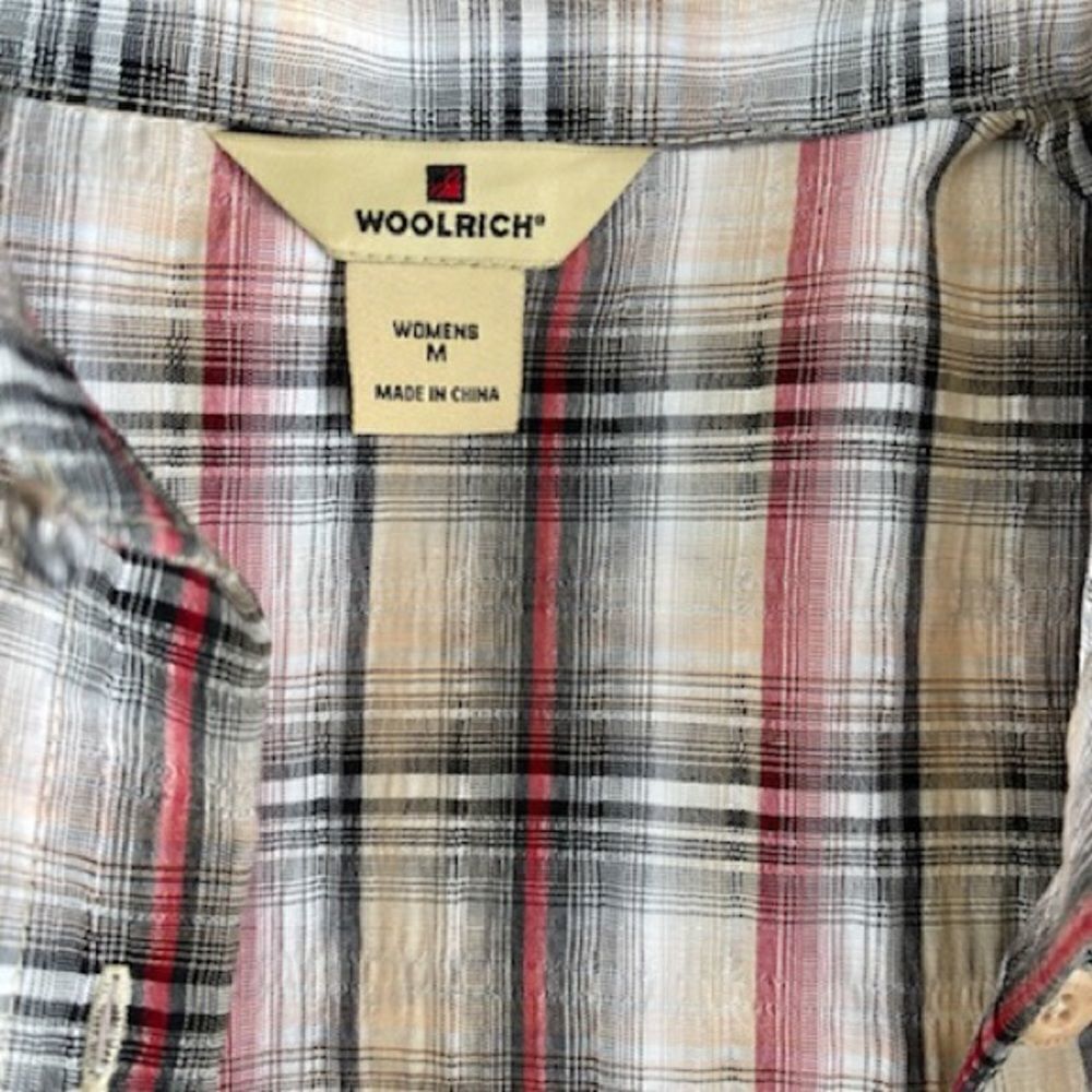 Woolrich Women’s Multicolored Plaid Button Up Shirt - Size Medium - Picture 9 of 10